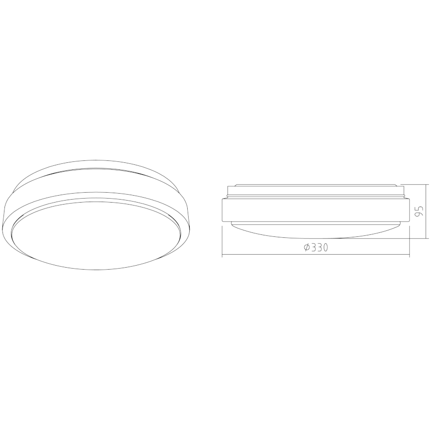 APLED - Plafón LED LENS R TRICOLOR LED/18W/230V IP41 2700 - 6500K + emergencia
