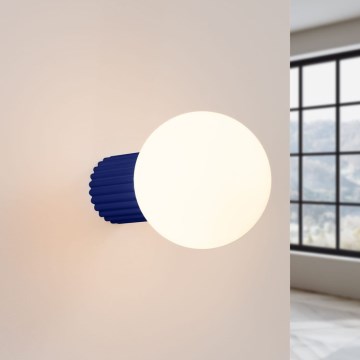 Aplique de baño HALO 1xG9/8W/230V diá. 12 cm IP44 azul