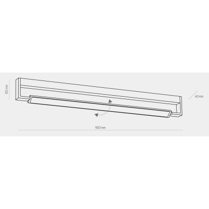 Aplique de baño LED DEKSTER LED/36W/230V IP44 blanco