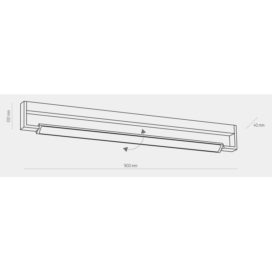 Aplique de baño LED DEKSTER LED/36W/230V IP44 blanco
