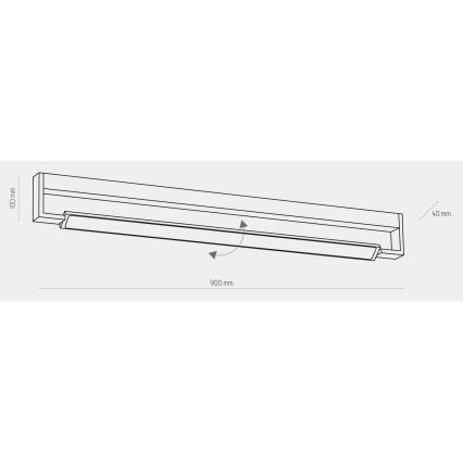 Aplique de baño LED DEKSTER LED/36W/230V IP44 negro