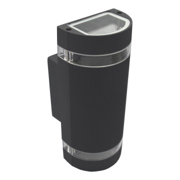 Aplique de exterior KORTEK 2xGU10/30W/230V IP54 negro