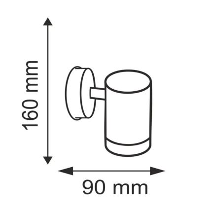 Aplique de exterior OLIMP 2 1xGU10/8W/230V IP44 negro