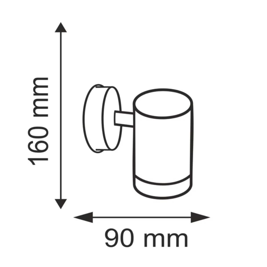 Aplique de exterior OLIMP 2 1xGU10/8W/230V IP44 negro