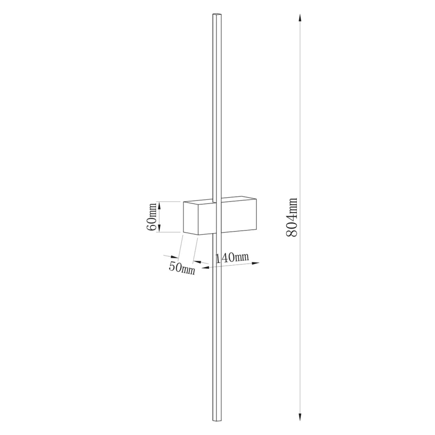Aplique de pared AISHA LED/12W/230V 4000K 80 cm dorado