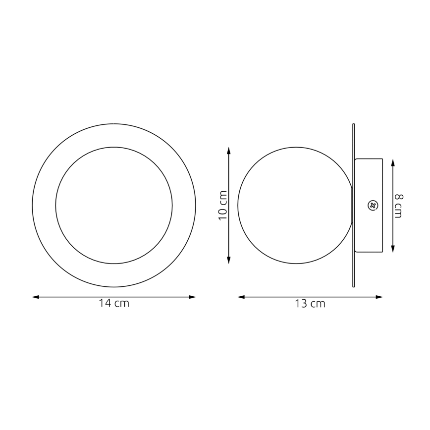 Aplique de pared AMERICANA 1xG9/8W/230V blanco