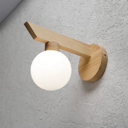 Aplique de pared ANTONIO 1xG9/5W/230V roble/blanco