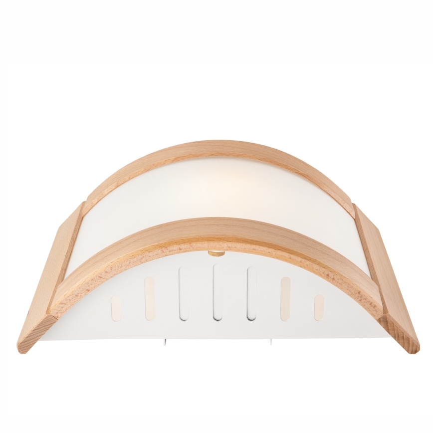 Aplique de pared ELODIE 1xE27/60W/230V haya