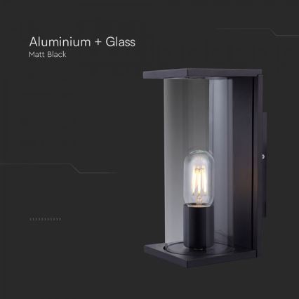 Aplique de pared exterior 1xE27/60W/230V IP44 negro