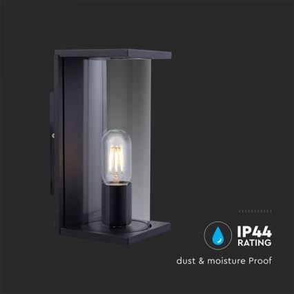 Aplique de pared exterior 1xE27/60W/230V IP44 negro