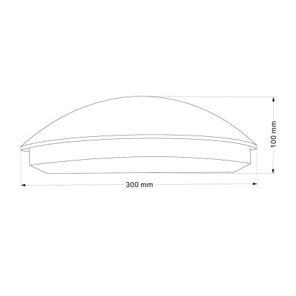 Aplique de pared exterior ALABAMA LED/12W/230V IP54 negro