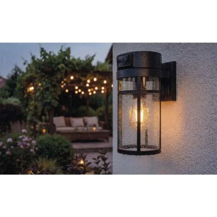 Aplique de pared exterior con cámara GOSMART 1xE27/15W/230V Wi-Fi IP44
