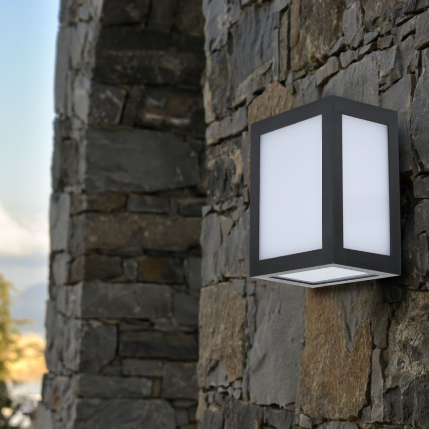 Aplique de pared exterior LED/12W/230V 6400K IP65 negro