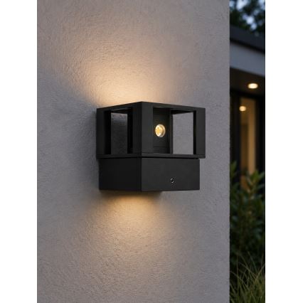 Aplique de pared exterior LED/12W/230V IP54 negro