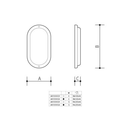 Aplique de pared exterior LED/12W/230V IP54 negro