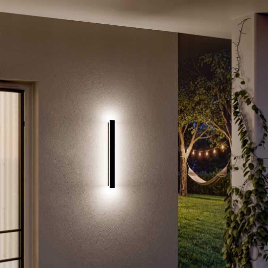 Aplique de pared exterior LED/18W/230V 60 cm IP65 negro