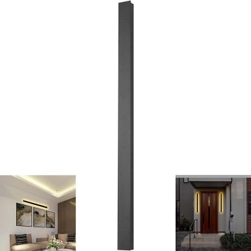 Aplique de pared exterior LED/23W/230V 3000K IP65 141 cm antracita