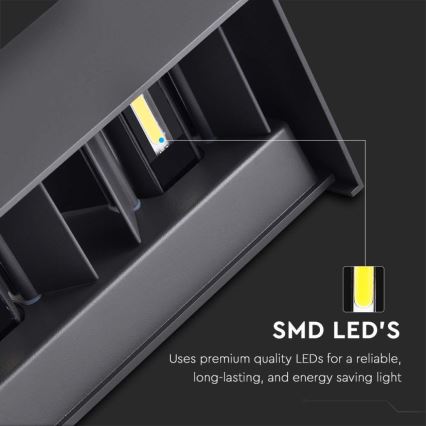 Aplique de pared exterior LED/24W/230V 3000K IP65 negro