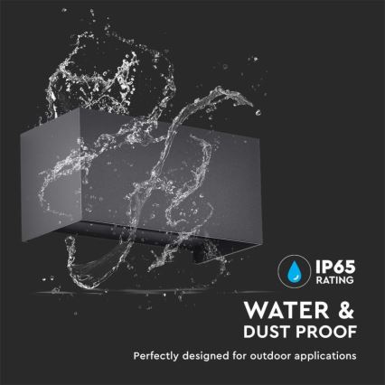 Aplique de pared exterior LED/24W/230V 3000K IP65 negro