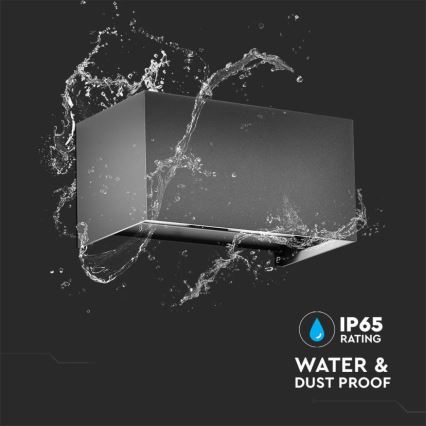 Aplique de pared exterior LED/24W/230V 4000K IP65 antracita