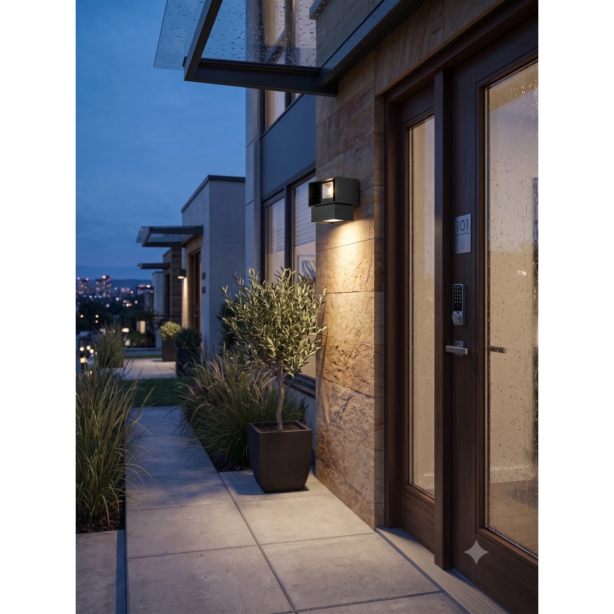 Aplique de pared exterior LED/6W/230V IP54 negro