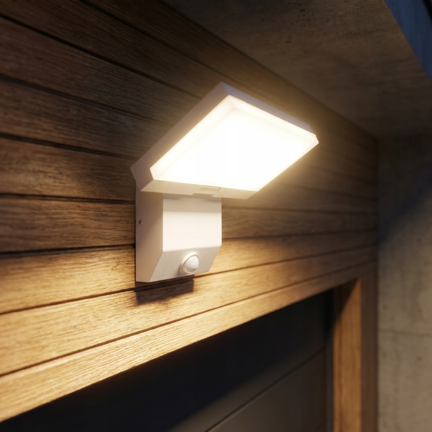 Aplique de pared LED para exterior con sensor de movimiento LED/18W/230V IP44 blanco