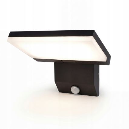 Aplique de pared LED para exterior con sensor de movimiento LED/18W/230V IP44 negro