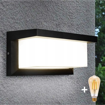 Aplique de pared exterior LED regulable NEELY 1xE27/W/230V 2700-6500K IP54 negro