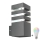 Aplique de pared exterior LED RGBW regulable TEKSAS 1xE27/9W/230V 2700-6500K Wi-Fi IP44 antracita