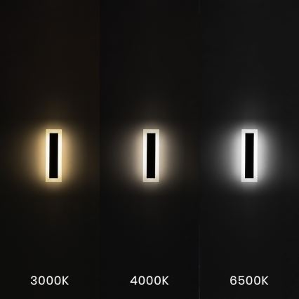 Aplique de pared exterior LED WOW LED/10W/230V 3000/4000/6500K 30 cm IP54 negro