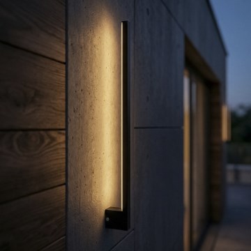 Aplique de pared exterior LED YALTE LED/11W/230V 3000/4000/6500K 81,5 cm IP54 negro