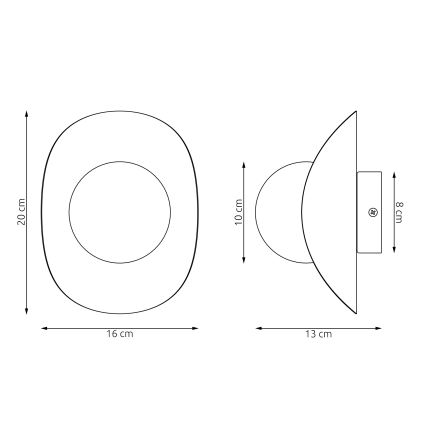 Aplique de pared FIERO 1xG9/8W/230V blanco