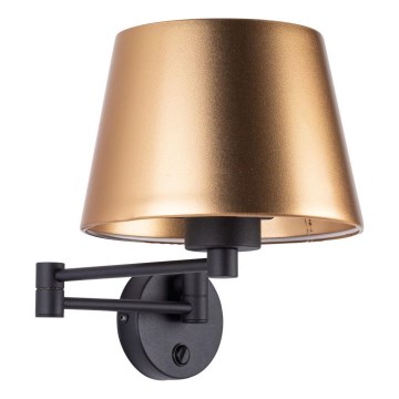 Aplique de pared GLORY 1xE27/15W/230V dorado/negro