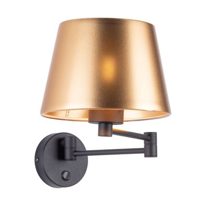 Aplique de pared GLORY 1xE27/15W/230V dorado/negro