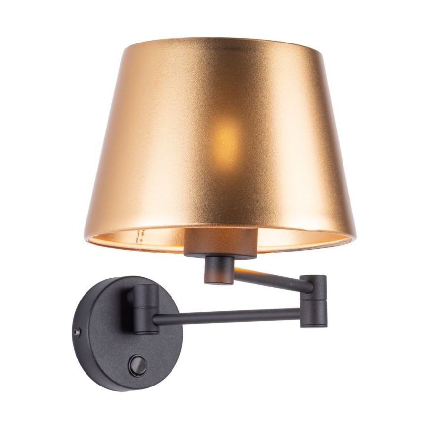 Aplique de pared GLORY 1xE27/15W/230V dorado/negro