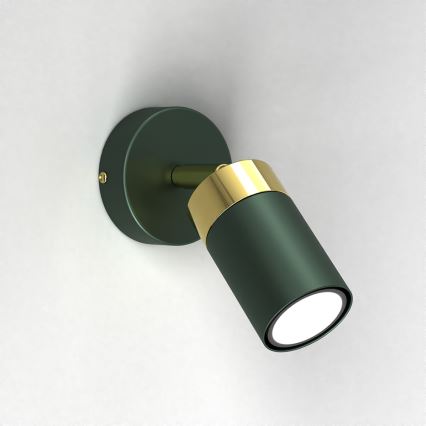 Aplique de pared JOKER 1xGU10/25W/230V verde/dorado