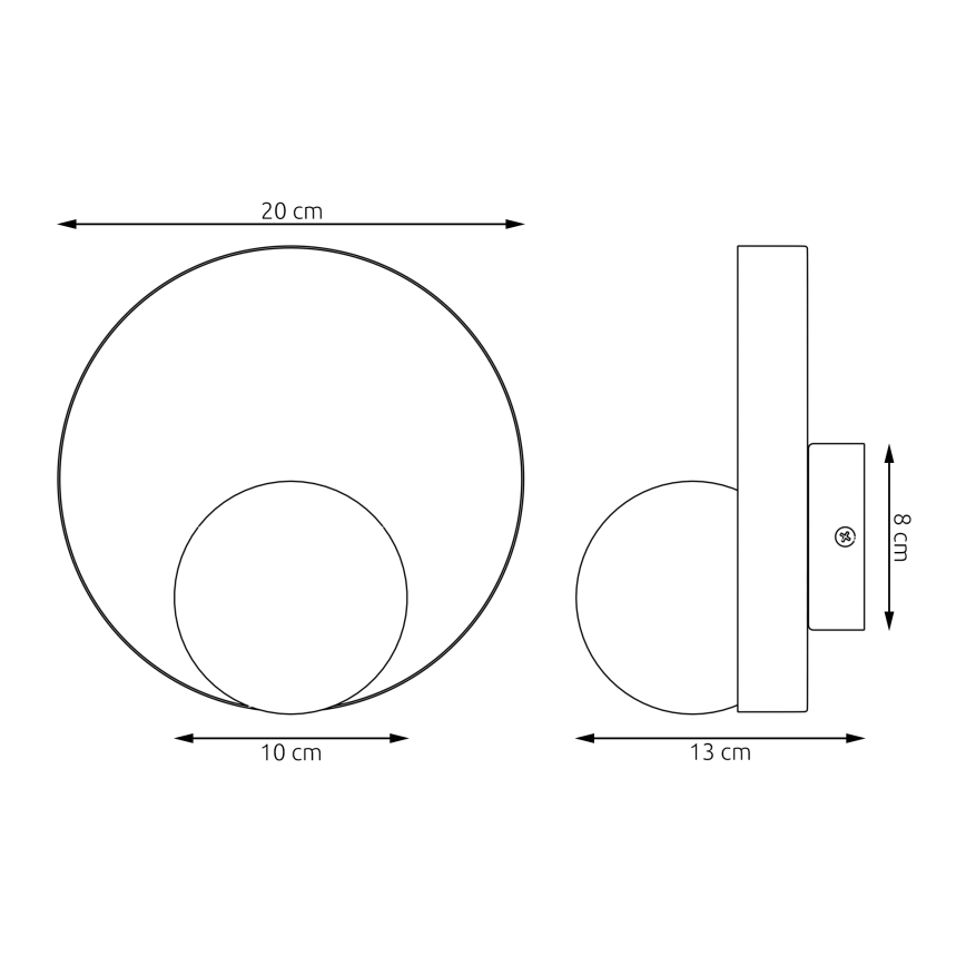 Aplique de pared KIDO 1xG9/8W/230V negro