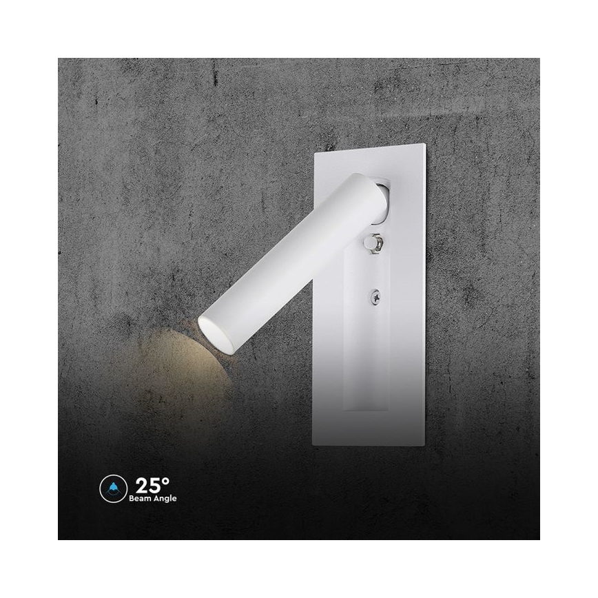 Aplique de pared LED 2W/230V 3000K, blanco