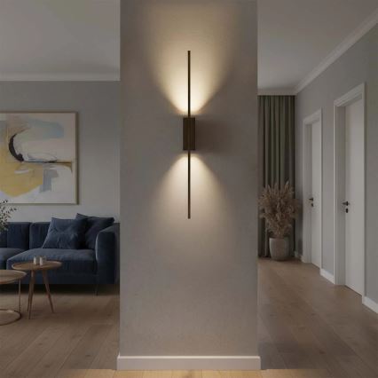 Aplique de pared LED AISHA LED/12W/230V 4000K 80 cm negro