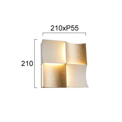 Aplique de pared LED ARIELLA LED/24W/230V dorado
