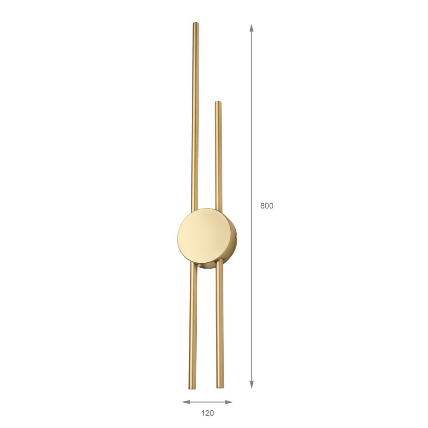 Aplique de pared LED LANA LED/15W/230V 4000K oro mate