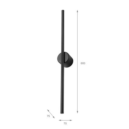 Aplique de pared LED LANA LED/7W/230V 4000K, negro