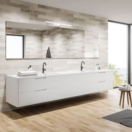 Aplique de pared LED para baño SHINE LED/7W/230V 40 cm IP44 blanco