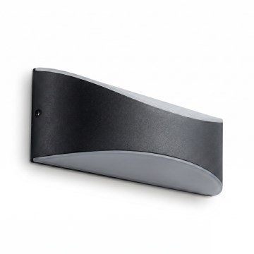 Aplique de pared LED para exterior, 10 W, 230 V, IP65, negro