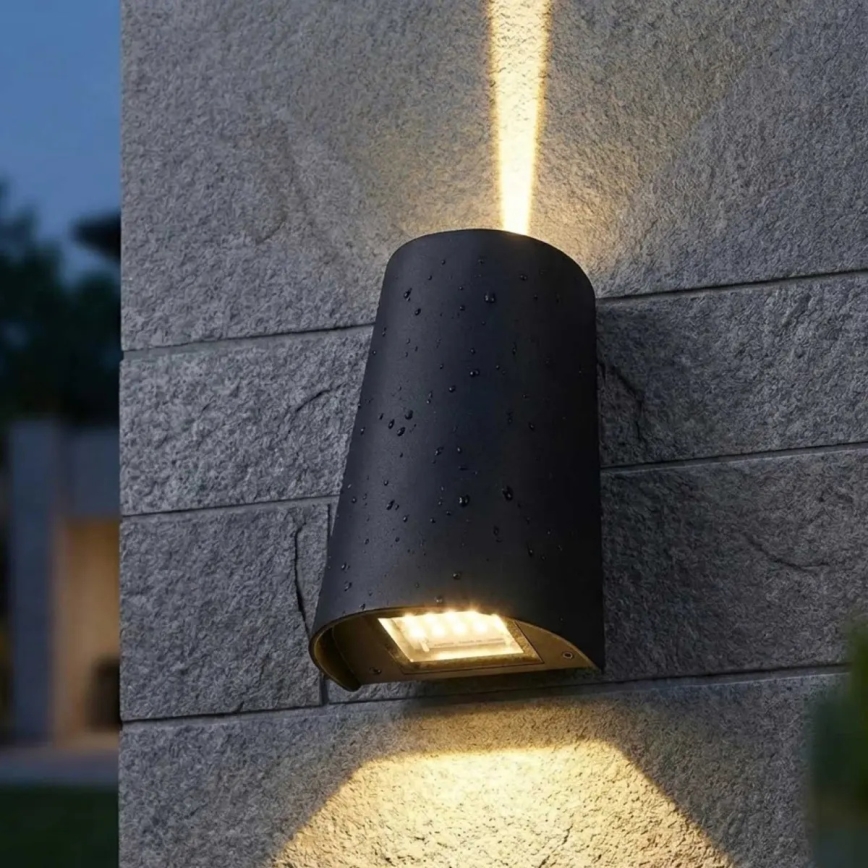 Aplique de pared LED para exterior, 11 W/230 V, IP65, negro