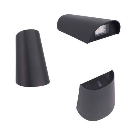Aplique de pared LED para exterior, 11 W/230 V, IP65, negro