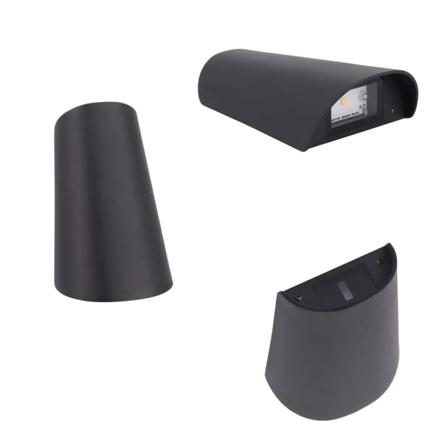 Aplique de pared LED para exterior, 11 W/230 V, IP65, negro