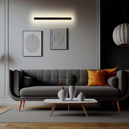 Aplique de pared LED para exterior 16W 230V 4000K IP65 101 cm negro