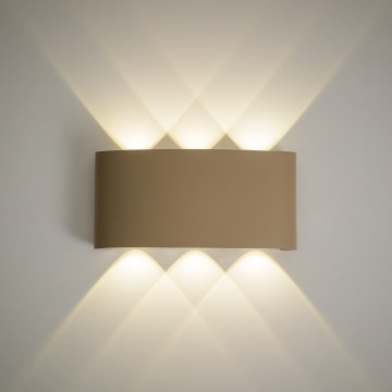 Aplique de pared LED para exterior ARROW LED/6W/230V IP54 beige