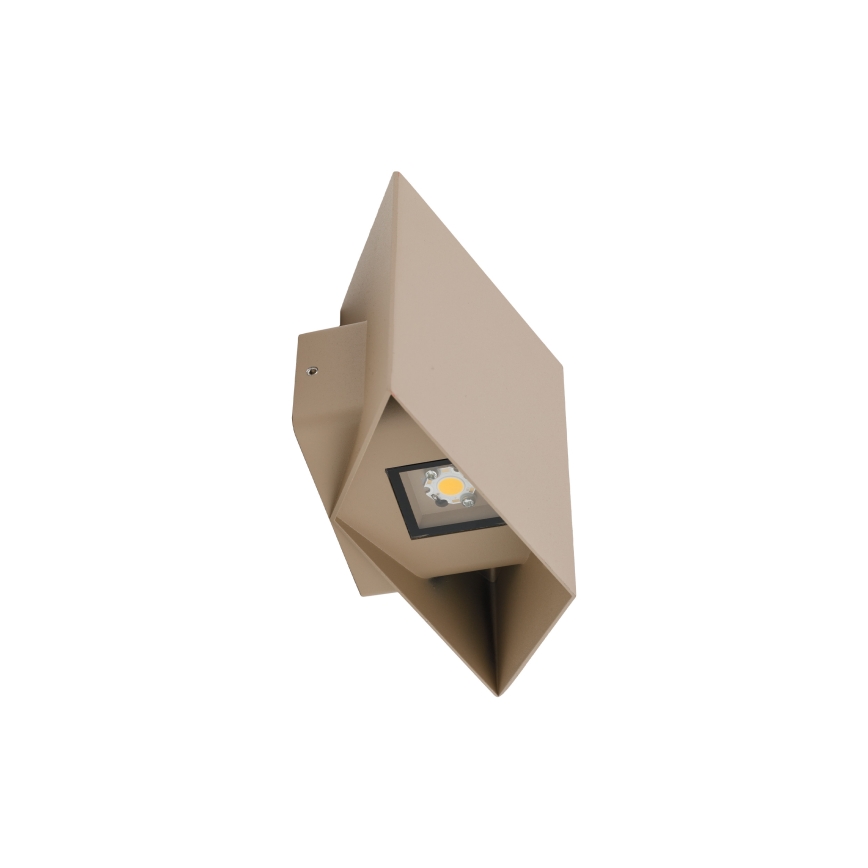 Aplique de pared LED para exterior CUBE LED/10W/230V IP54 beige